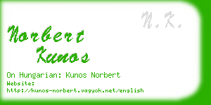 norbert kunos business card